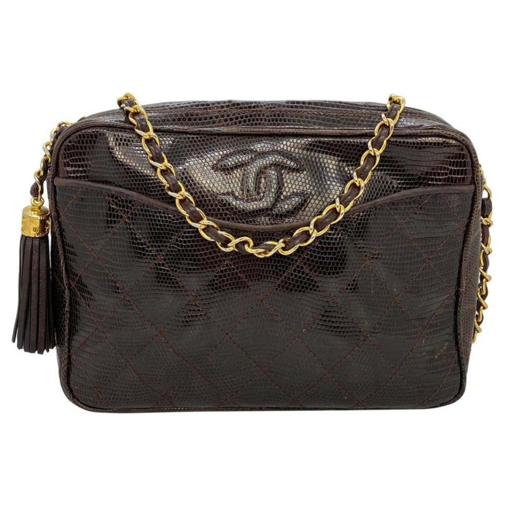 Chanel Lizard Camera Tassel Bag